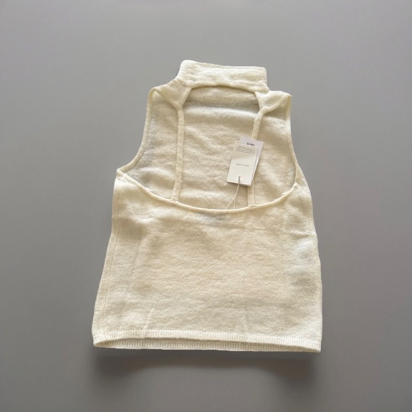 Mango OPEN BACK KNITTED TOP, Ivory, Size M, NWT - Picture 8 of 11